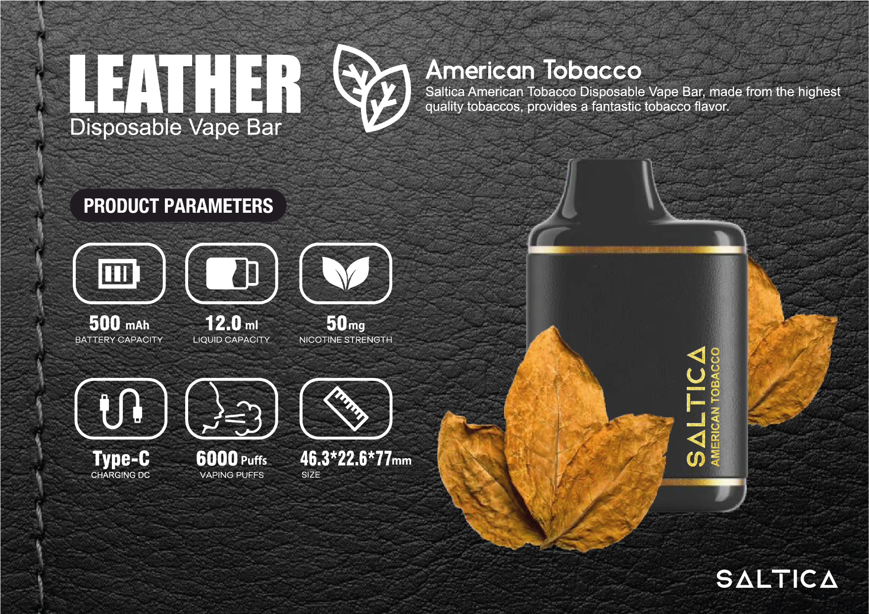 Saltica American Tobacco 6000 Disposable Vape Bar